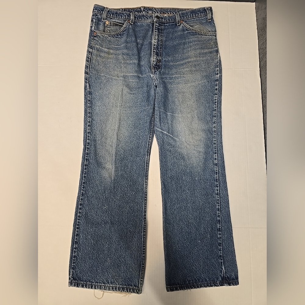 Vintage Levi’s 517 Jeans Mens 40x30 Orange Tab Boot Cut Stone Wash Denim See Pic